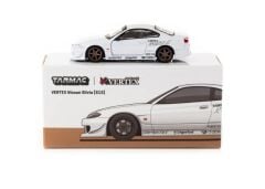 Tarmac Works VERTEX Nissan Silvia S15 White Metallic - Lamley Special Edition