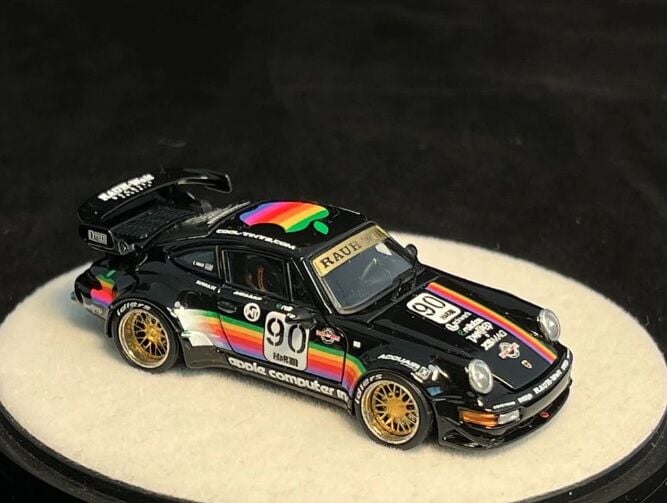 PGM 1/64 RWB 964 Black Apple Livery Luxury Round Stand Version