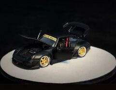 PGM 1/64 RWB 993 Matte Black Luxury Round Stand Version