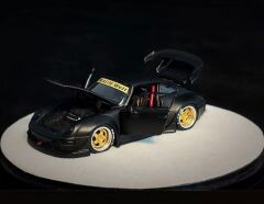PGM 1/64 RWB 993 Matte Black Normal Standard Version Diecast Scale Model Car