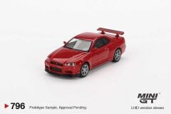 796 - Mini GT  Nissan Skyline GT-R (R34) V-Spec Active Red Blister PAKET