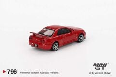 796 - Mini GT  Nissan Skyline GT-R (R34) V-Spec Active Red Blister PAKET