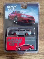 796 CHASE - Mini GT  Nissan Skyline GT-R (R34) V-Spec Active Red Blister PAKET Chase Model
