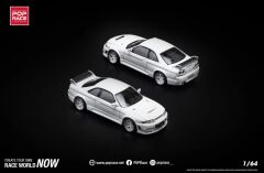 POP RACE Nissan Skyline GTR R-33 Nismo 400R White R33