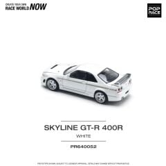 POP RACE Nissan Skyline GTR R-33 Nismo 400R White R33