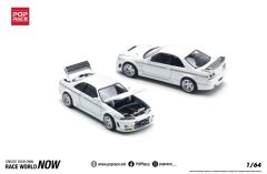 POP RACE Nissan Skyline GTR R-33 Nismo 400R White R33