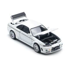 POP RACE Nissan Skyline GTR R-33 Nismo 400R White R33