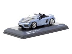 Minichamps X Tarmac Works Porsche 718 Spyder RS Vanadium Grey Metallic - COLLAB64