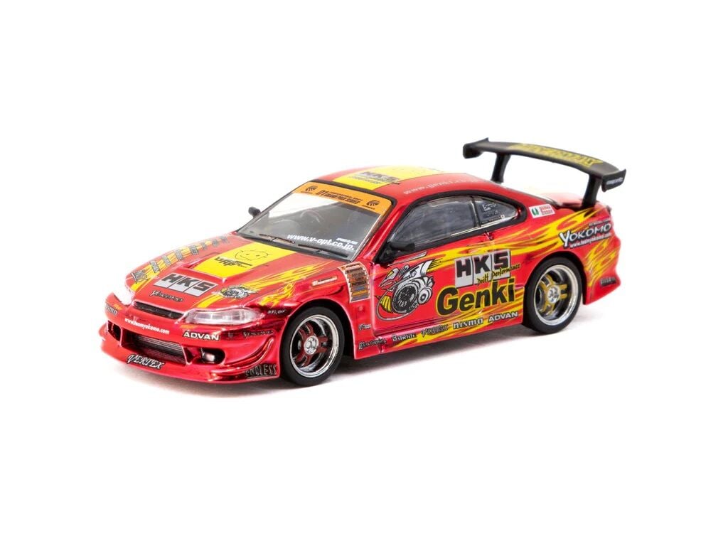 Tarmac Works HKS Hyper Silvia RS2 Chrome Red - Tokyo Auto Salon 2025 Special Edition - GLOBAL64