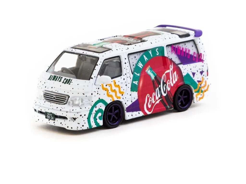 Tarmac Works Toyota Hiace Wagon Custom Coca-Cola Delivery Van - HOBBY64
