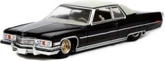 Greenlight California Lowriders Series 1 - 1973 Cadillac Coupe deVille - Black with Gold Wheels Solid Pack