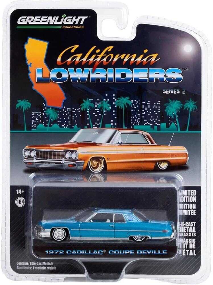 Greenlight California Lowriders Series 2- 1972 Caddy Coupe deVille - Custom Light Blue