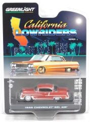 Greenlight California Lowriders Series 5 - 1955 Chevrolet Bel Air – Red and Silver Solid Pack