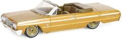 Greenlight California Lowriders Series 5 - 1964 Chevrolet Impala Convertible – Gold Solid Pack
