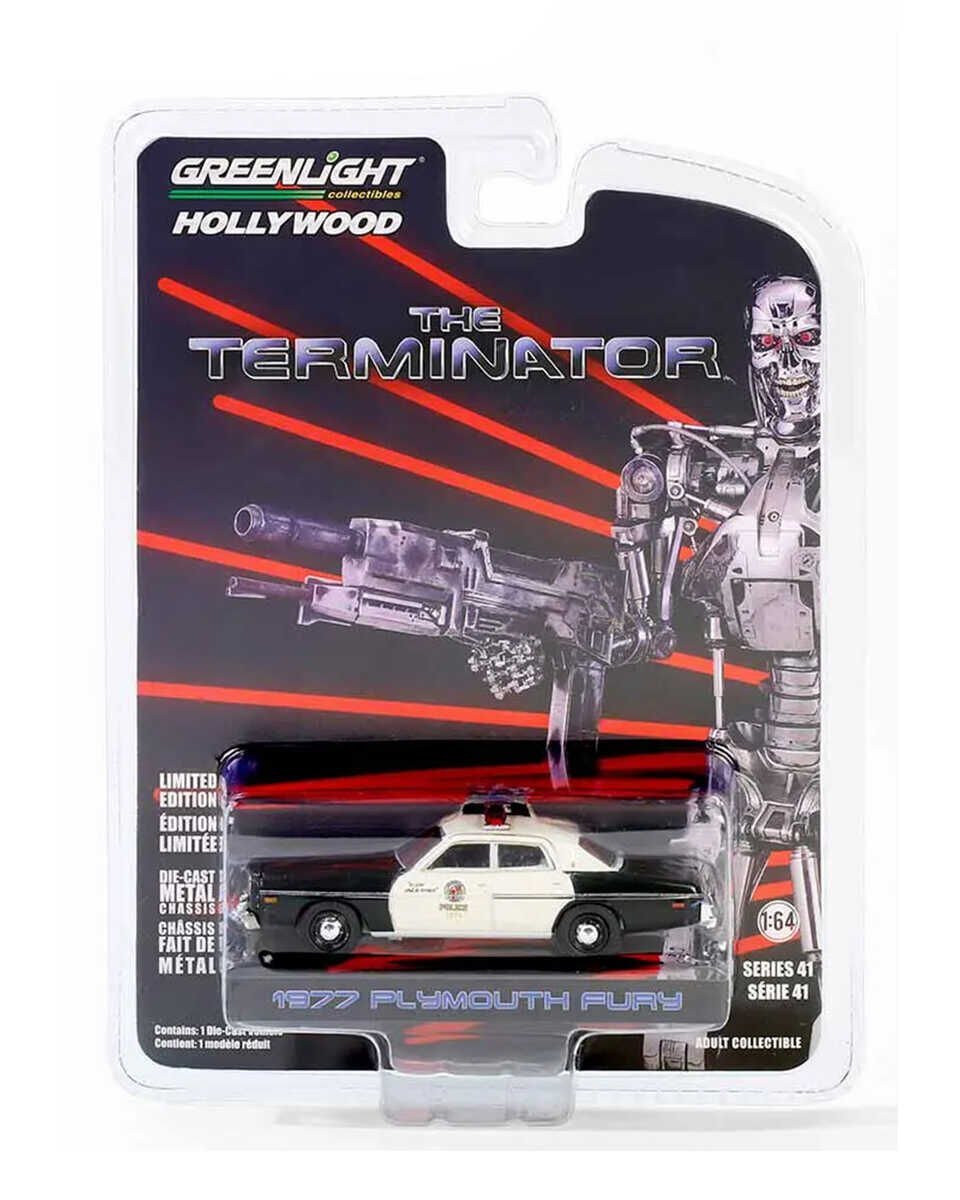 Greenlight Hollywood Series 41- 1977 Plymouth Fury Metropolitan Police - The Terminator (1984)