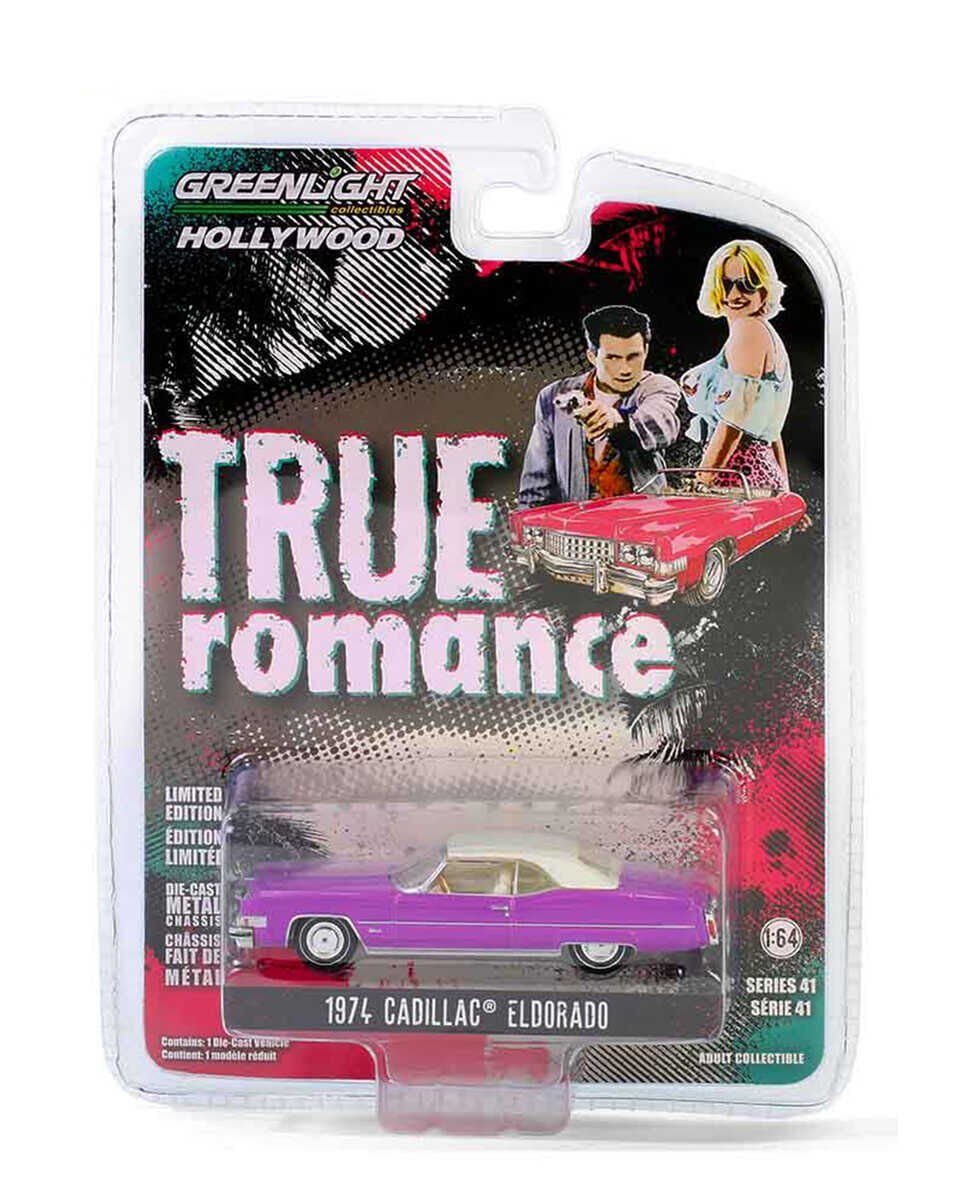 Greenlight Hollywood Series 41- Clarence and Alabama 1974 Cadillac Eldorado Convertible (Top Up) - True Romance (1993)