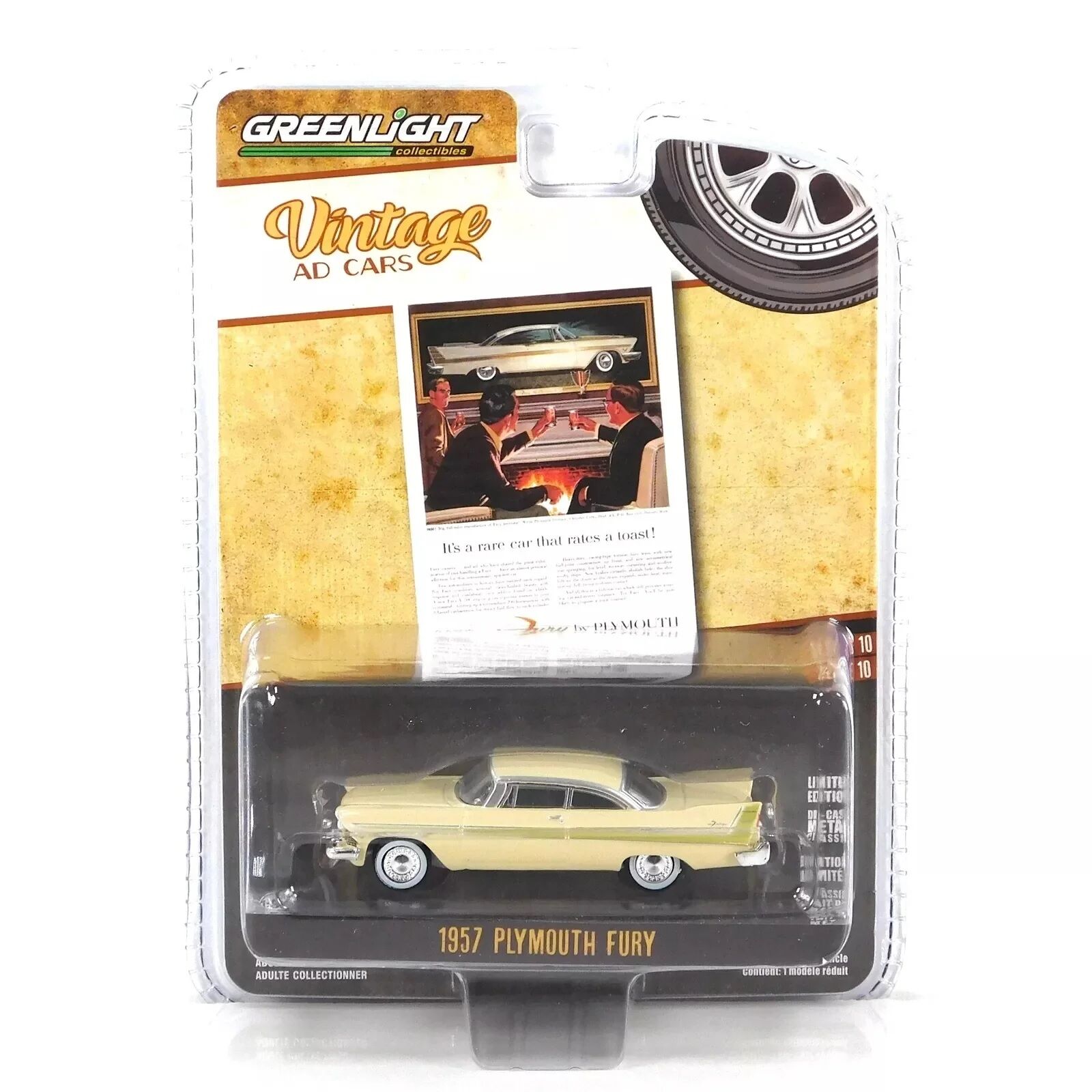 Greenlight Vintage Ad Cars Series 10- 1957 Plymouth Fury