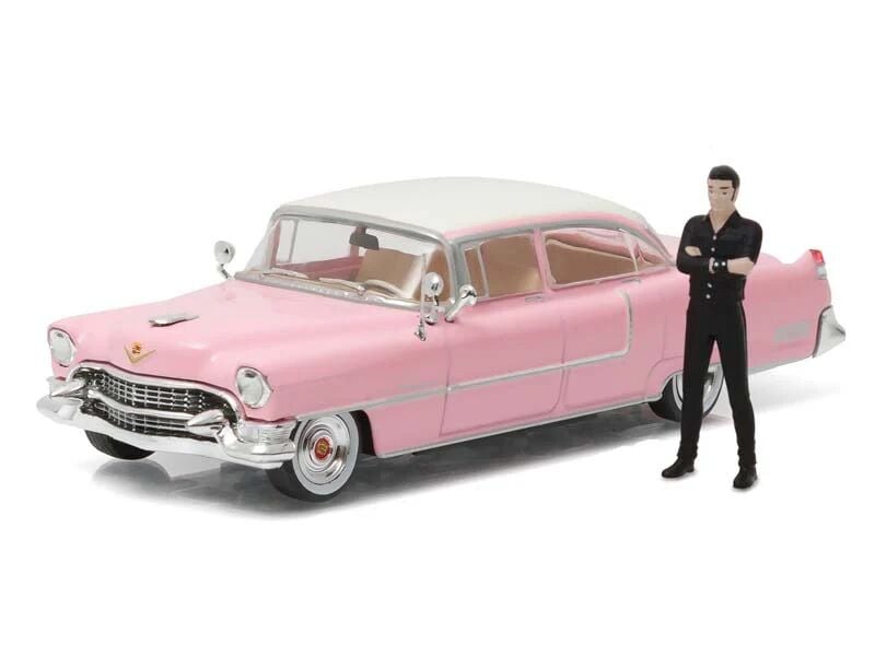 Greenlight 1/43 Elvis Presley (1935-77) - 1955 Cadillac Fleetwood Series 60 Pink Cadillac with Elvis Presley Figure