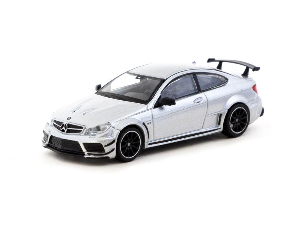Tarmac Works 164 Mercedes-Benz C 63 AMG Coupé Black Series Silver Metallic - GLOBAL64