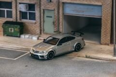 Tarmac Works 164 Mercedes-Benz C 63 AMG Coupé Black Series Silver Metallic - GLOBAL64